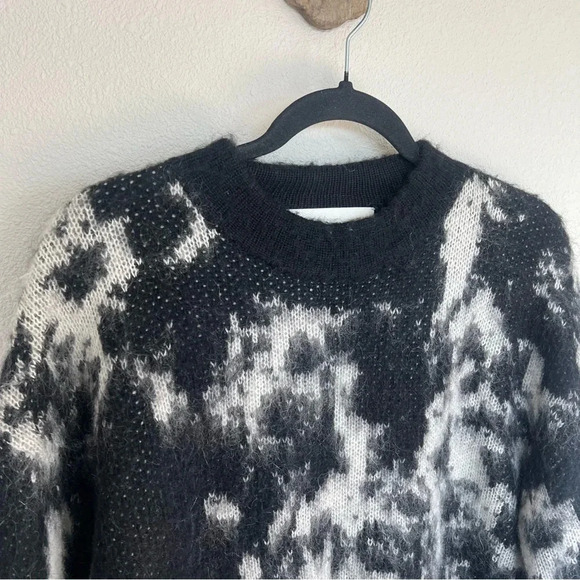 NWOT RODEBJER Ray Knitted Crew Neck Sweater Pullover Black White Designer XS - Picture 4 of 12